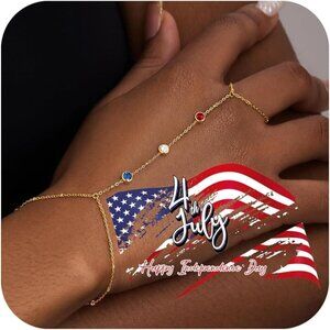 Gold-Style 13 Dainty Stack Beaded Pearl Rope Bracelets Jewelry Gifts for Women